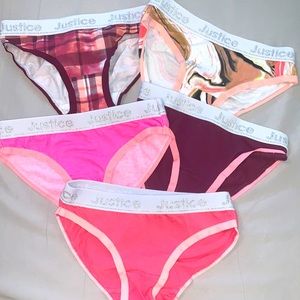 NWOT Justice panties size 8